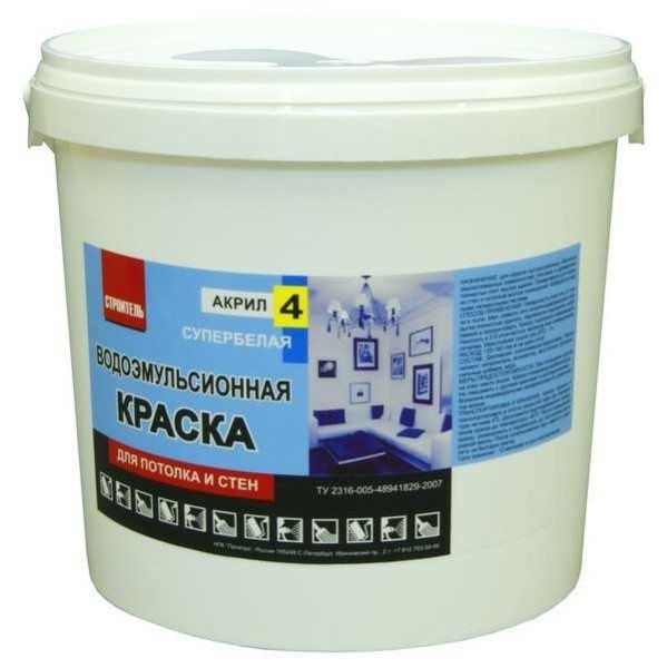 Акриловая краска не горит, не боится влаги
