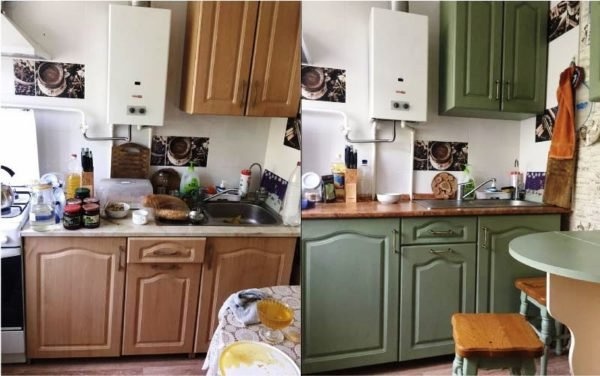 Как покрасить кухонную мебель
