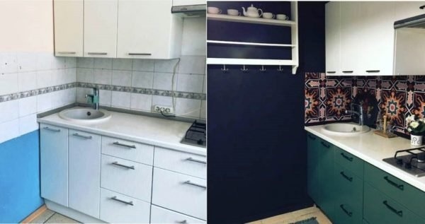 Как покрасить кухонную мебель

